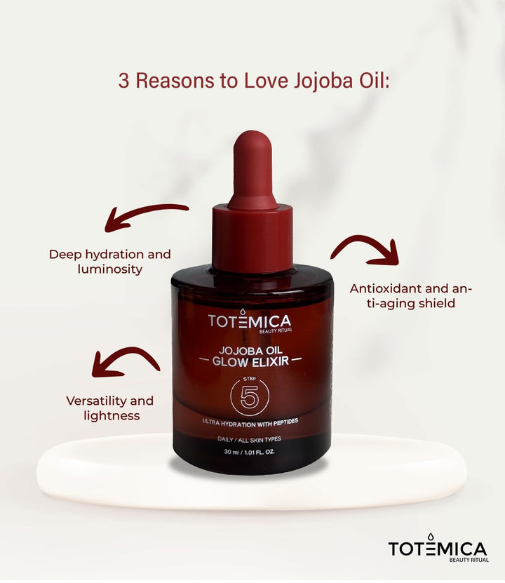 TOTEMICA Aceite de jojoba orgánico Glow Elixir \u2013 Aceite facial...