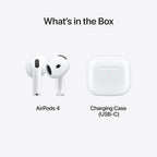 Apple AirPods 4 auriculares inalámbricos, Sin AppleCare+, Sin cancelación activa de ruido