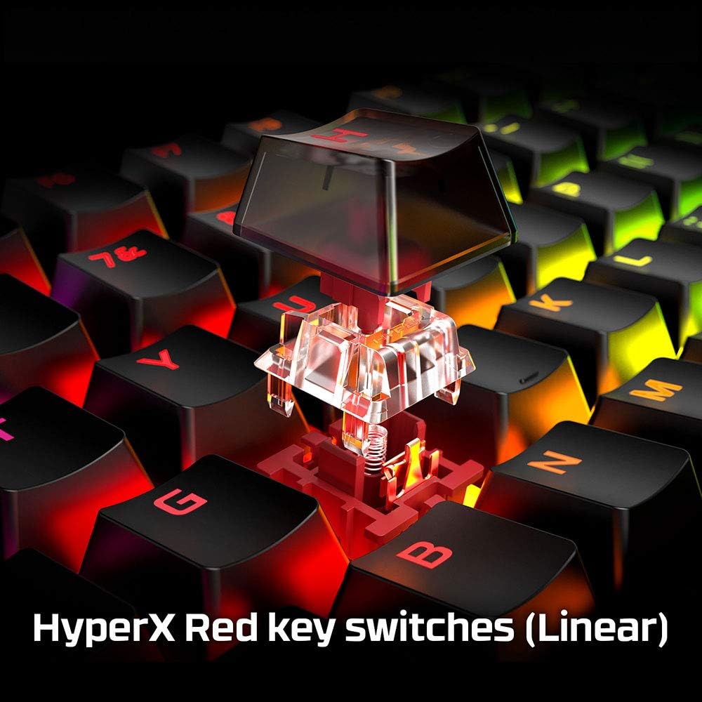 HyperX Alloy Origins - Teclado mecánico para juegos, luz controlada...