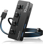 Q QEEFUN, hub USB 3.2 de 4 puertos