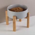 Cuenco de cerámica elevado y elevado para perros de razas pequeñas y medianas, cuenco de agua con soporte, plato de alimentación pesado antideslizante de 6 pulgadas, 3.6 tazas, 28.7 fl oz, 28
