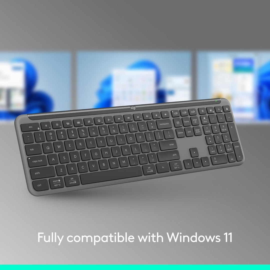 Logitech Signature Slim K950 Teclado Inalámbrico, Diseño Elegante,...