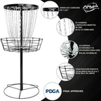 MVP Disc Sports Black Hole Lite - Cesta para golf de disco de 24 cadenas con bolsa de transporte