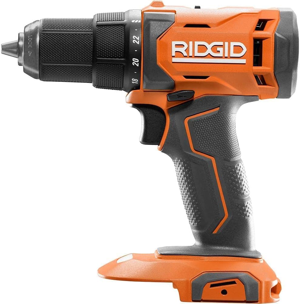 RIDGID Taladro/destornillador inalámbrico de 18 voltios de 1/2 pulgada