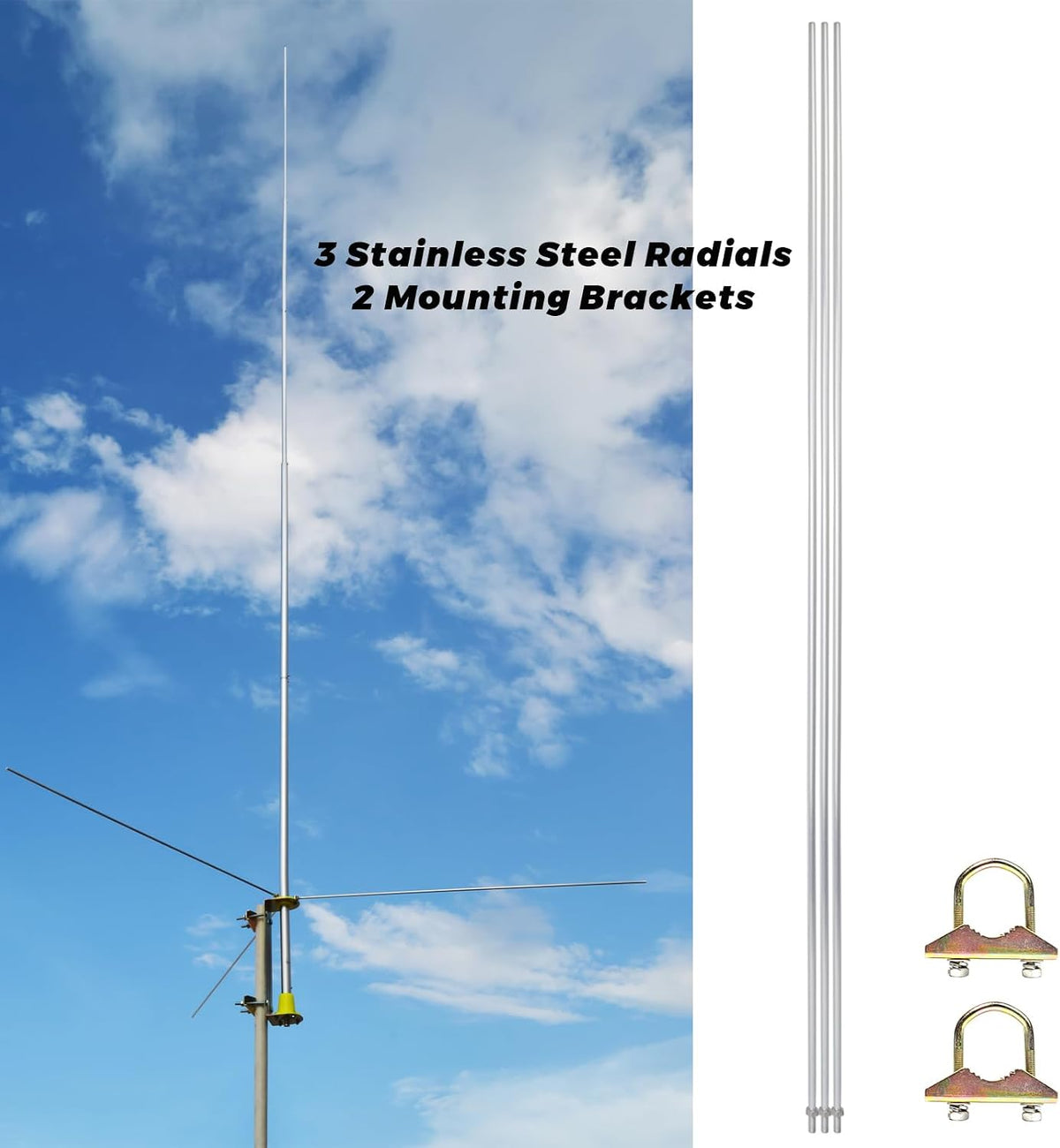Antena de estación base CB 20Ft 26-28MHz para radio CB de 32.8 ft