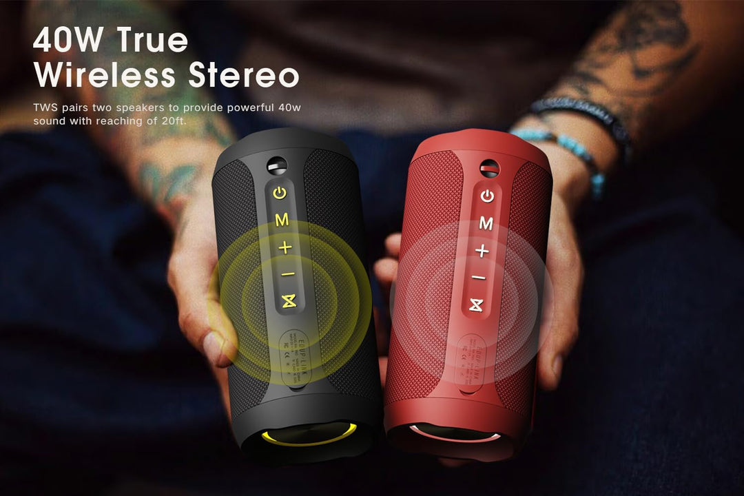 Eduplink - Bocina Bluetooth IPX7 impermeable, emparejamiento inalám...