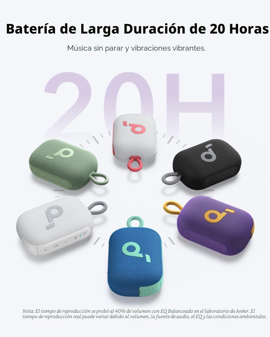 Soundcore Select 4 Go - Altavoz Bluetooth de ducha de Anker, IP67 I...
