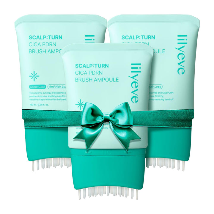 lilyeve SCALPTURN Cica PDRN - Suero para cuero cabelludo con cepill...