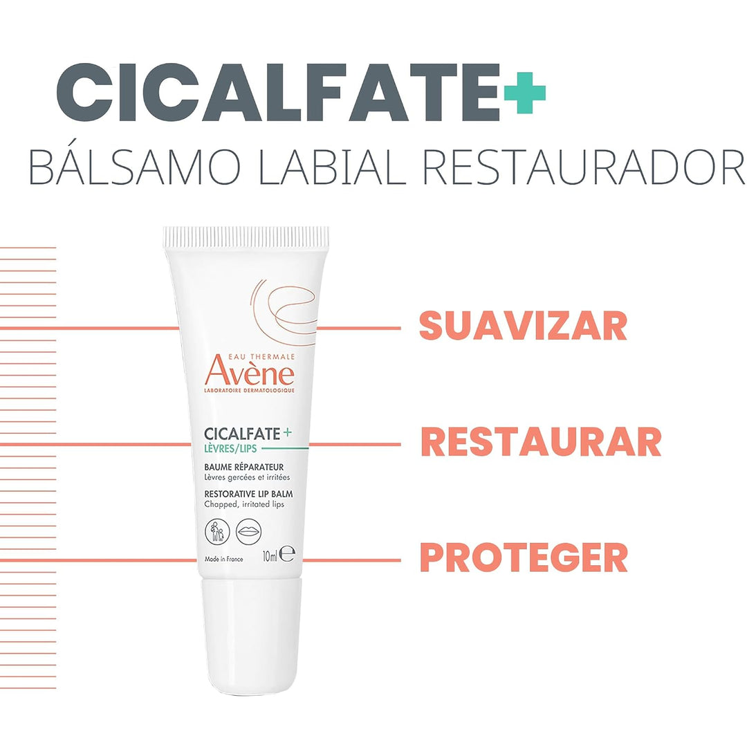 Avène Cicalfate Crema Restauradora para Labios, Humectación de Larg...
