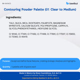 Kit de maquillaje Bissú Contour Palette + Velvet Puff + 2 dedos + e...