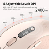 XBG Ratón Bluetooth inalámbrico B15pro, Bluetooth 5.0\/4.0 y 2.4G T...