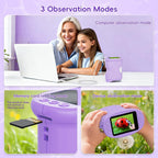 Microscopio para niños, pantalla de 2.0 pulgadas, microscopio digital 1000X para niños, mini microscopios de mano de bolsillo para niños, regalo de festival de cumpleaños, juguetes divertidos