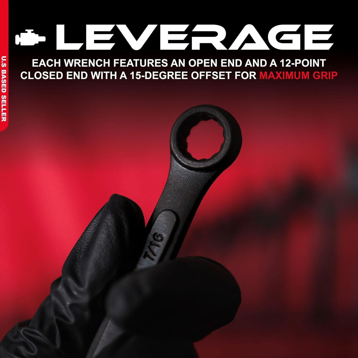 ABN Juego de llaves combinadas métricas y estándar - Juego de 32 llaves SAE y métricas con bolsa enrollable