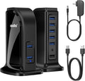 atolla, hub USB 3.0 de 7 puertos, alimentado, adaptador 5V/4A