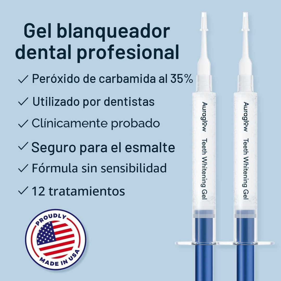 Kit de blanqueamiento dental Auraglow, luz aceleradora LED con cabl...
