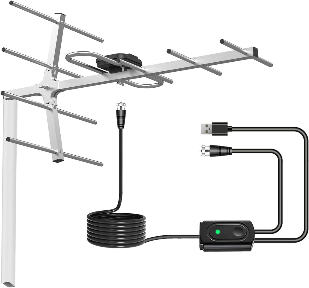Antena de TV HD satelital Yagi, antena de TV digital al aire libre para