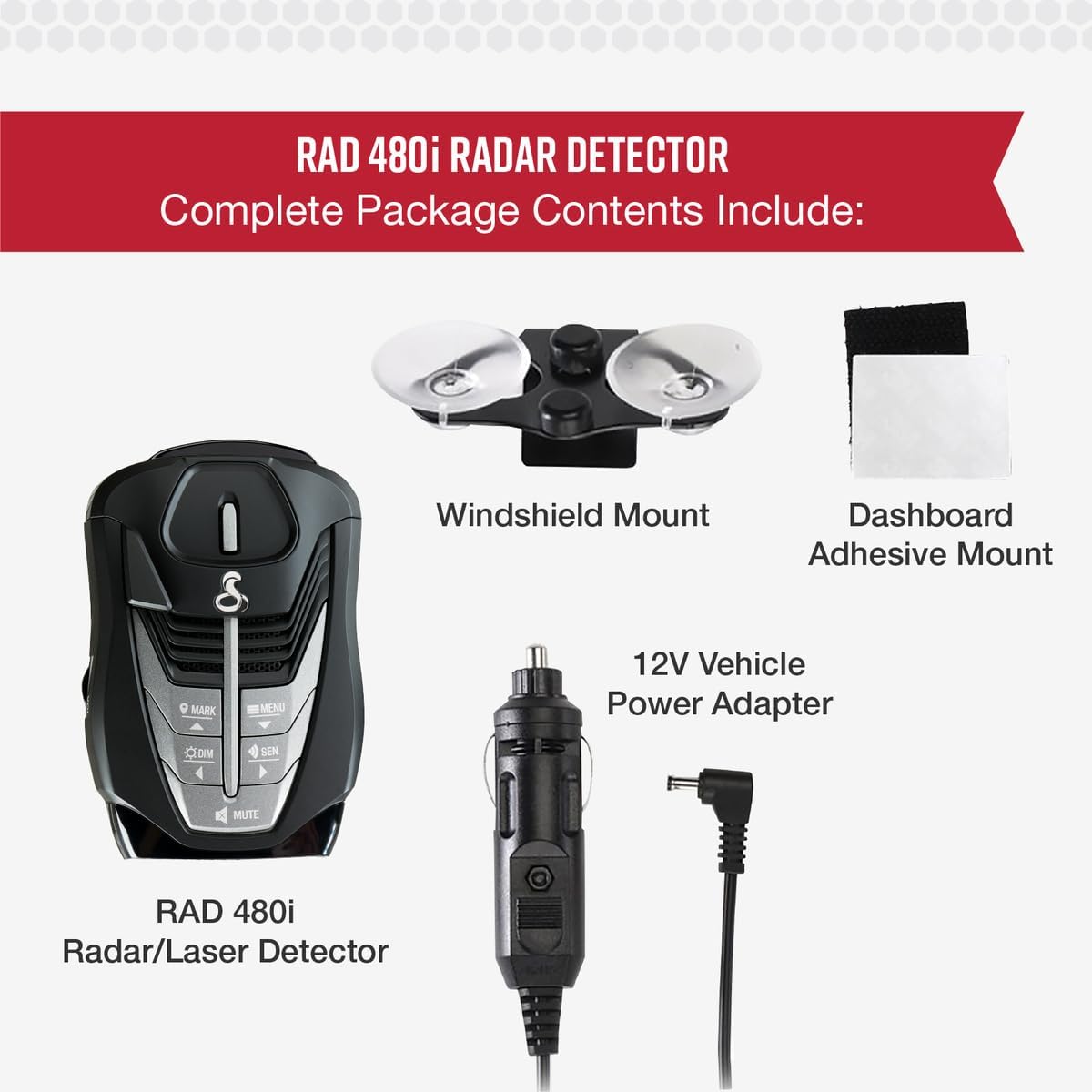Detector de Radar Láser Cobra RAD 480i Detección de Largo