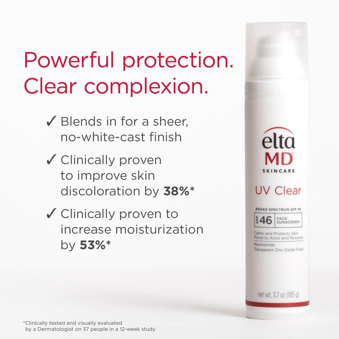 EltaMD UV Clear Face Sunscreen SPF 46, Oil-Free Sunscreen with Zinc...
