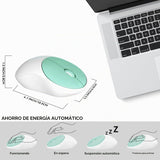 FD Combo de teclado y mouse inalámbricos, USB de 2.4 GHz, lindas te...