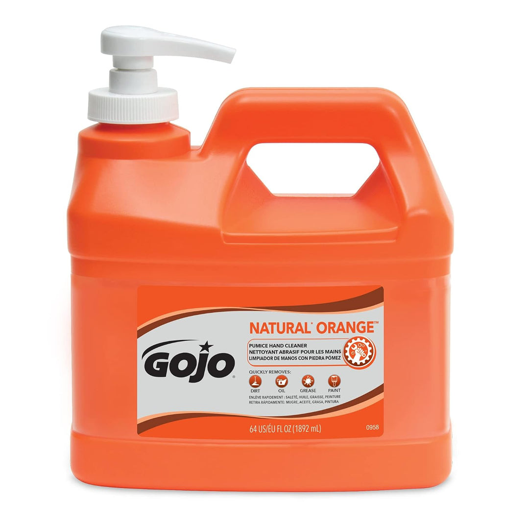 GOJO NATURAL ORANGE - Limpiador de manos de piedra pómez, loción de...