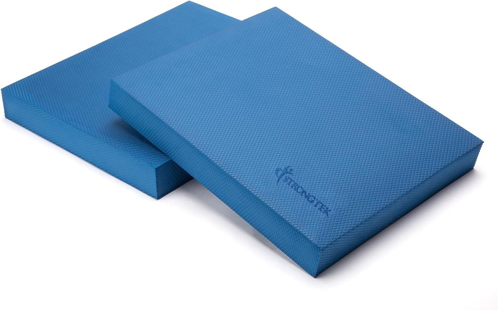 StrongTek Almohadilla de equilibrio profesional de espuma para ejercicios, 15.8 x 13 x 2 pulgadas, rodillera de espuma TPE de alta densidad, antideslizante y resistente al agua, para entrenamiento de