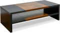 TEAMIX Base elevadora para monitor de 20 pulgadas - 2 niveles, estantería de madera moderna para escritorio