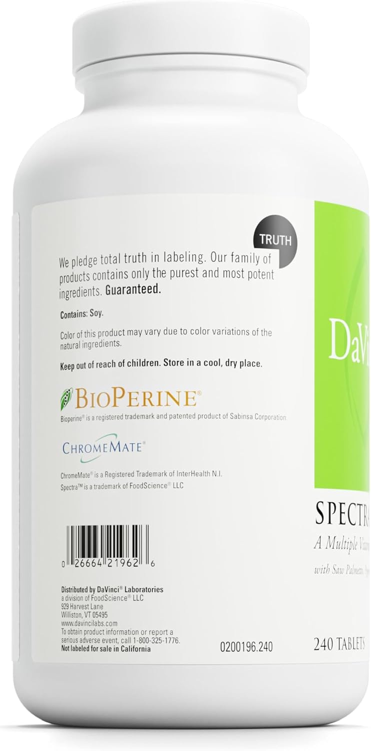 DAVINCI Labs Spectra Man - Suplemento dietético para apoyar la func...