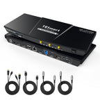 TESmart - Conmutador KVM USB C + HDMI/DP, monitor dual para laptop y