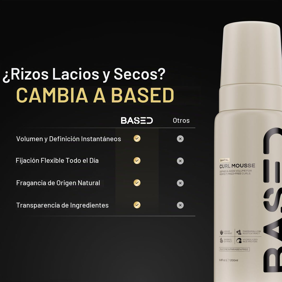 Base de mousse para rizos, volumen instantáneo y definición (6.8 on...