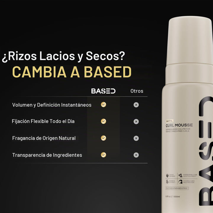 Base de mousse para rizos, volumen instantáneo y definición (6.8 on...