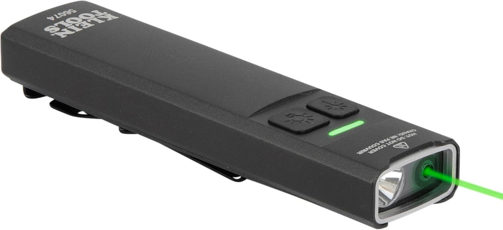 KLEIN TOOLS 56074 Linterna de bolsillo EDC recargable con láser verde