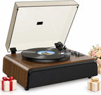 Reproductor de discos de vinilo 2.1 de 40 W, subwoofer de 4
