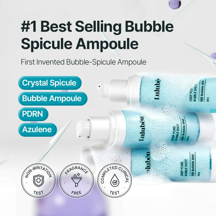 LULUBEU K-Beauty - Ampolla Deep Pore Bubble Shot, suero de preparac...