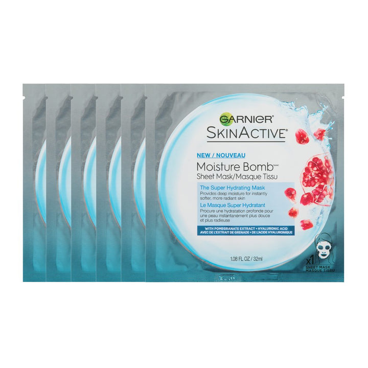 Garnier SkinActive - Máscara de hoja súper hidratante, hidratante,...
