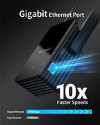 BrosTrend AX1500 WiFi 6 Adaptador Universal WiFi a Ethernet con Puerto Gigabit RJ45, Puente WiFi de Banda Dual para PC, Impresora, Smart TV, Reproductor Blu-Ray, PlayStation, DVR, etc. Convertidor