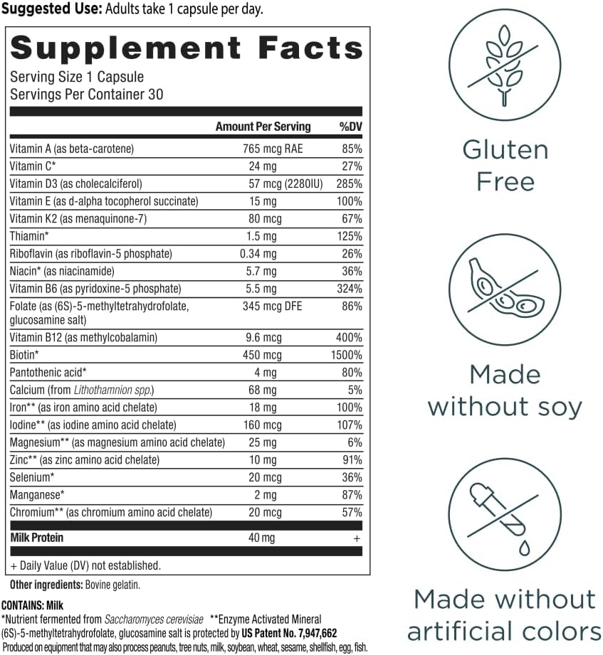 Ancient Nutrition Bone Health Multivitamínico, apoya la densidad ós...