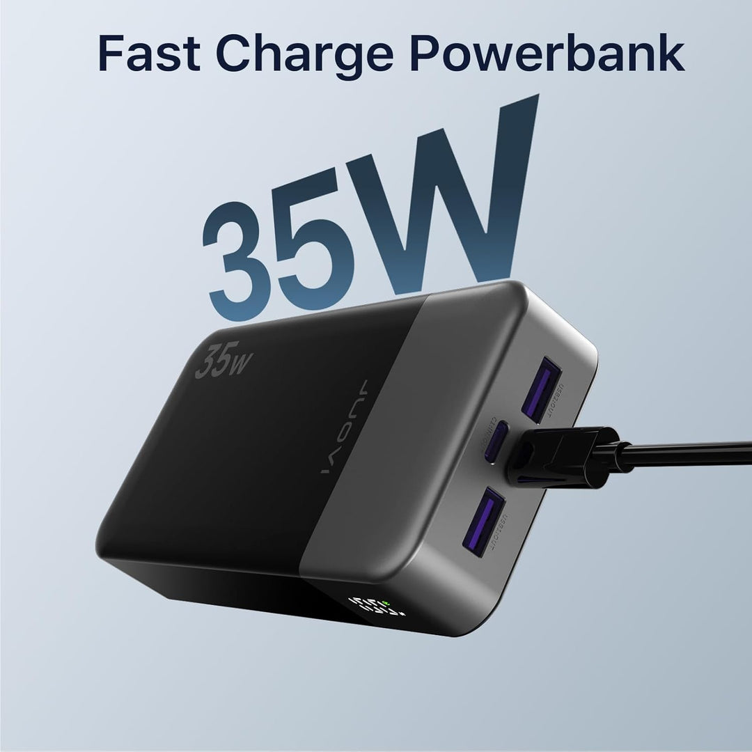 JUOVI Batería externa portátil de 20000mAh, cargador portátil de 35...