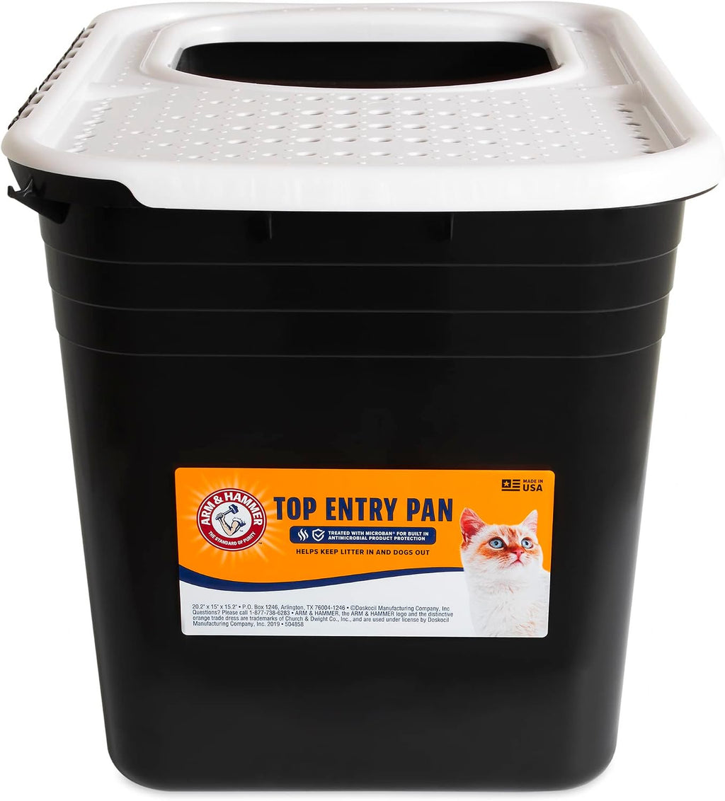 Arm & Hammer Caja de arena prémium con filtro para limpiar patas y microbios, fabricada en Estados Unidos