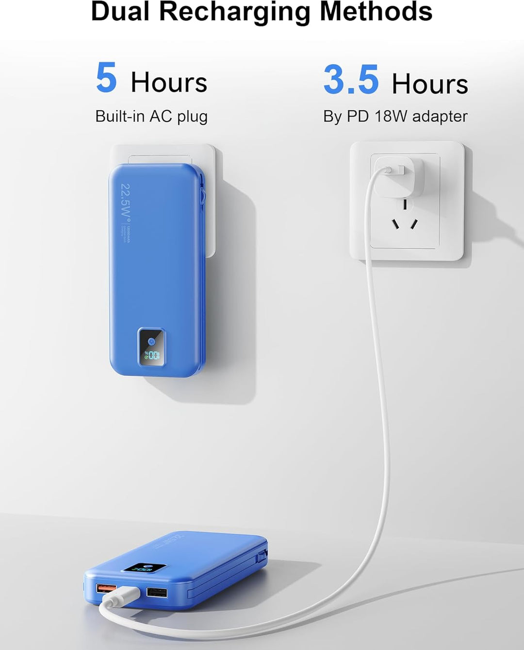 Cargador portátil, cargador de batería de carga rápida de 12000 mAh...
