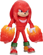 Sonic 3 The Hedgehog The Movie - Figura de acción Knuckles de 5 pulgadas - Figura articulada - Jakks Pacific
