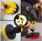 Drillbrush Juego de accesorios para cepillos de taladro, cepillo limpiador eléctrico para bañera, azulejos, ducha y lechada, cepillos de limpieza domésticos multiusos para taladro, cepillos de