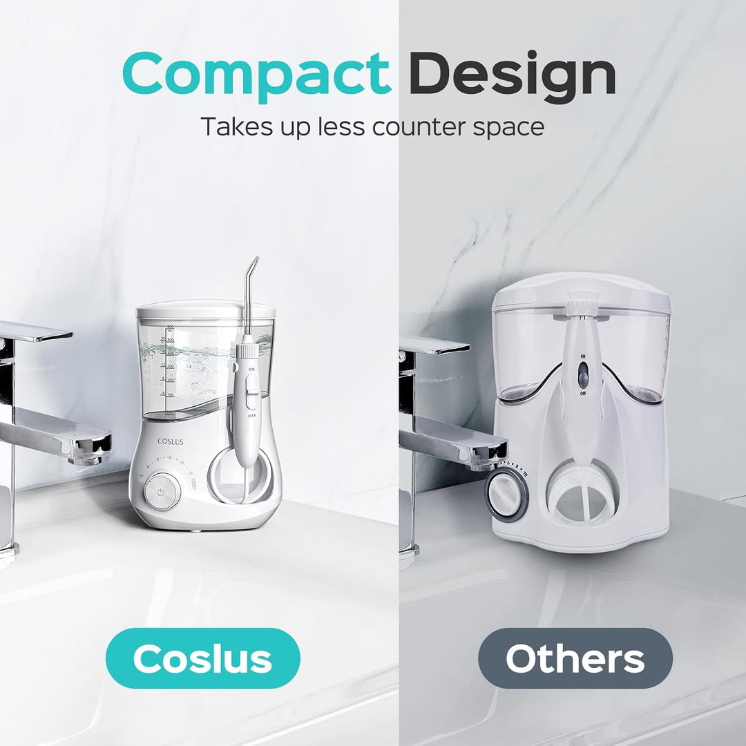 COSLUS E1 - Hilo dental eléctrico para agua, 12 ajustes de presión...