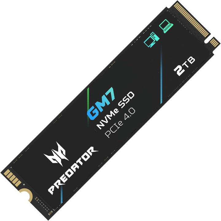 Acer Predator GM7 2TB SSD: M.2 2280 PCIe Gen 4 x4 NVMe 2.0, velocid...