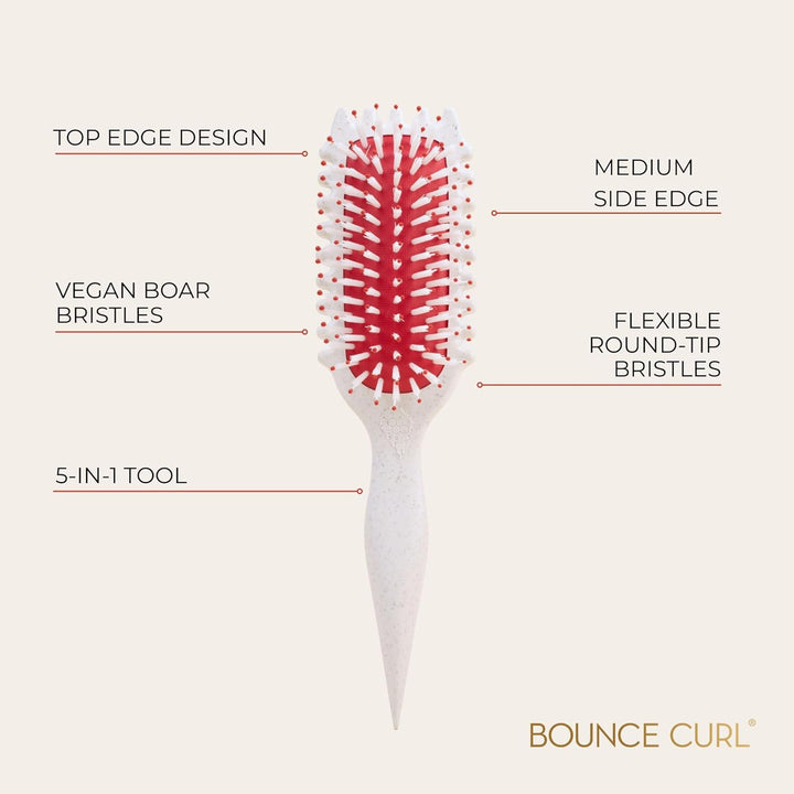 Bounce Curl Define EdgeLift Brush, herramienta 5 en 1 para rizos, o...