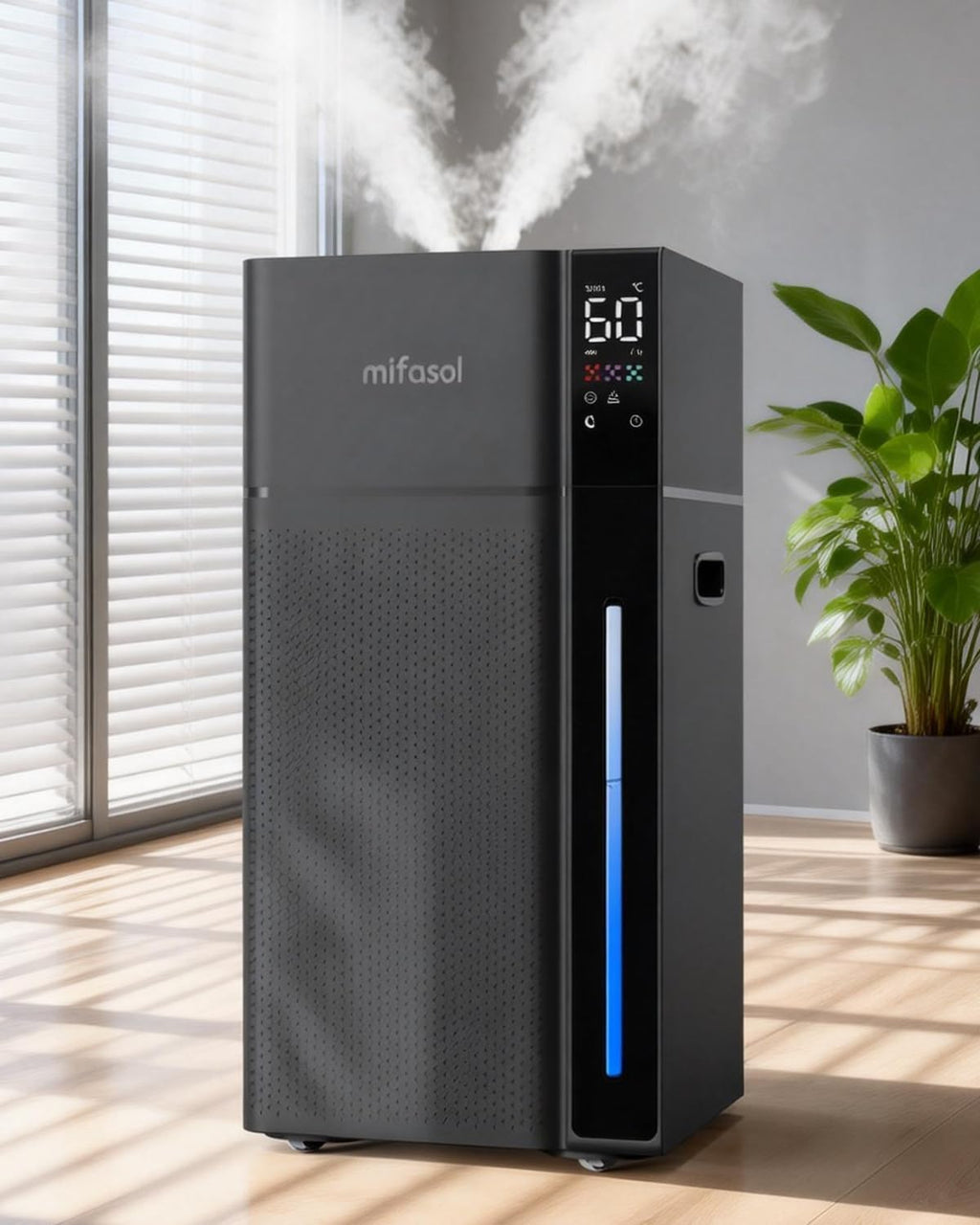 Mifasol Humidificador de niebla fría y cálida para habitación grande