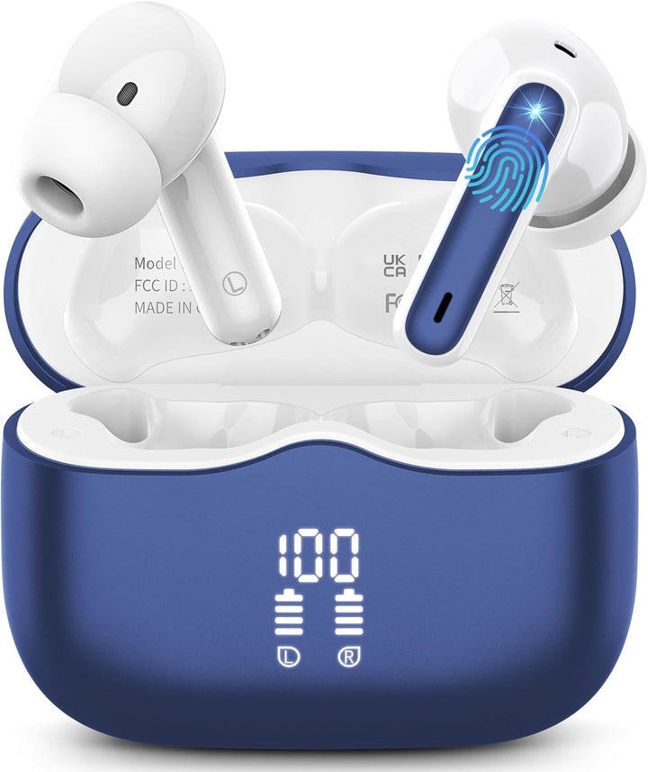 Auriculares inalámbricos, Bluetooth 5.4 con graves profundos estére...