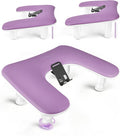 JODSONE Reposabrazos en forma de U púrpura para manicuristas