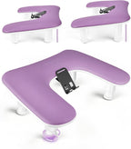 JODSONE Reposabrazos en forma de U púrpura para manicuristas