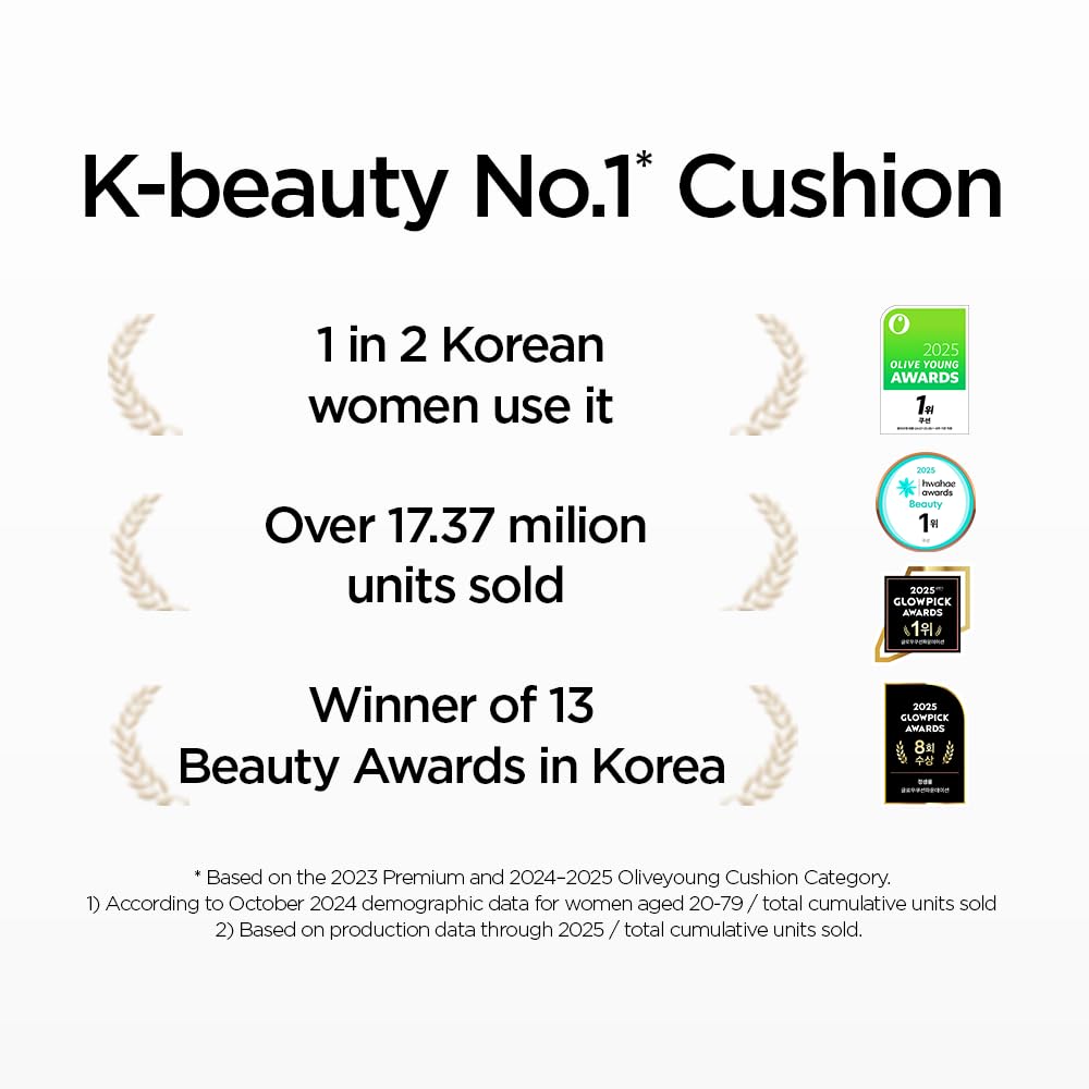 JUNG SAEM MOOL Essential Skin Nuder Cushion | Acabado natural, base...
