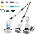 Limpiador eléctrico giratorio, limpiador de baño, cepillo limpiador de ducha inalámbrico, 9 cabezales de cepillo reemplazables, 2 velocidades ajustables, batería de 2000 mAh, para ducha